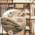 Cedar Space Cedar Blocks for Clothes Storage 100% Natural Aromatic Red Cedar Rings 54Pcs Protection for Wardrobes Closets and Drawers