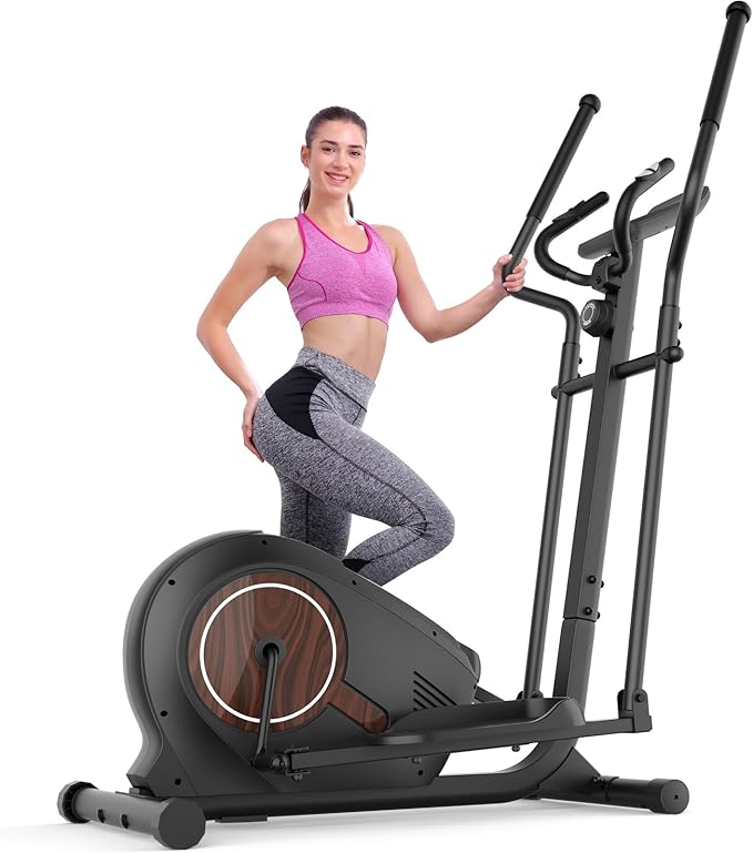 ANCHEER Elliptical Exercise Machine, Elliptical Trainer for Home Gym Exercise Equipment 500Lbs Max Weight Ultra-Silent Elliptical Machine, 14 & 8 Resistance Levels