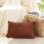 Fancy Homi 4 Packs Decorative Throw Pillow Covers for Living Room Couch Bed, Modern Farmhouse Boho Home Décor Accent Cushion Case, 24" x 14", Rust