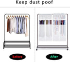 Zilink Hanging Clothes Bag Organizer 43 inch-2 Pack Large Garment Bags Suit Bag for Storage Hanging Clothes Cover for Suit Coats Dress Closet Storage (Hanger Not Included)