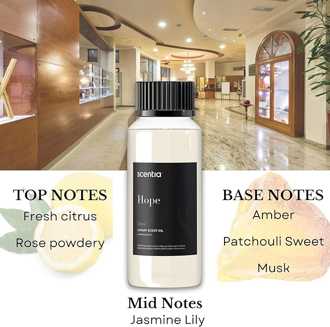 Floral Inspired Diffuser Oil Refill - Scentia Hope Dupe Fragrance Oil Blend, Home Luxury Scents, Essential Oil Sets, Humidifiers & Candle Making | 120 ml, 4.06FlOz, Thanksgiving Gift