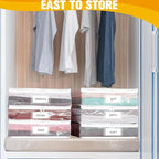 Plastic Storage Bags with Easy-Glide Zipper, Pack of 8, Durable Clear Vinyl Zippered Storage Bags for Clothes Sweaters Comforters Blankets Sheets Bedding (15.7 x 13.8 x 2.5 Inch)