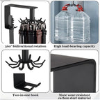 Xuhal Belt Hanger Wall Mount 360° Rotatable Belt Organizer for Closet Heavy Duty Carbon Steel Tie Storage Rack Space Saving Hanging Holder for Bra, Tank Top, Tie, Scarf and Accessories