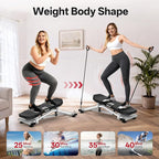 PASYOU Balance Board for Adults, Rock Stepper for Exercise at Home, Simulate Ski Machine with Resistance Band & LCD Display, 330lbs Weight Capacity, Ski Balance Trainer for Full Body