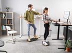 FEZIBO Standing Desk Mat with Anti Fatigue Bar, Wooden Wobble Balance Board with Ergonomic Design Comfort Floor Mat