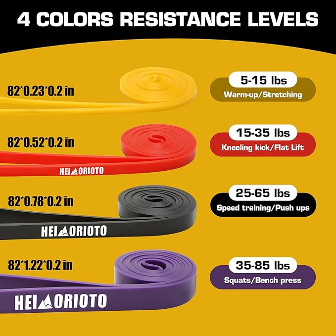 Resistance Bands, Pull Up Assistance for Men/Women, Exercise Bands, Workout Bands for Body Stretching, Physical Therapy, Muscle Training