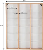 M&T Displays Wall Mount Natural Wood Magazine Brochure Rack Wooden Leaflet Literature Catalog Holder Easy Assembly Durable Clear PET G Pocket 15x(8.5x11) Inch for School Office Hospital Hotel Indoor