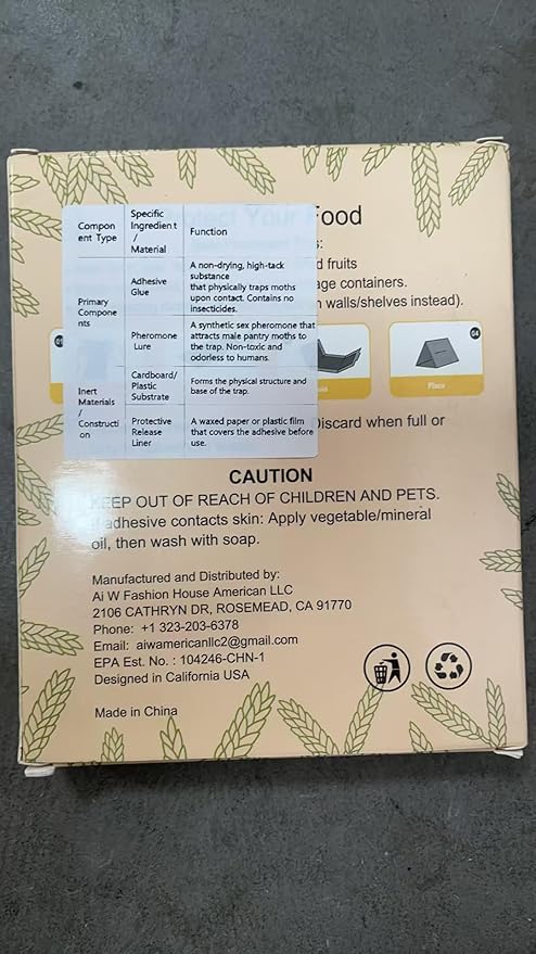 Pantry Moth Trap with Pheromone Attractant 8 Pack, Easy to use Moth Treatment, Odorless/Non-Toxic Strong Sticky Strips for Kitchen and Cupboard