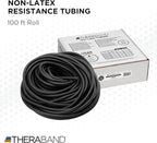 THERABAND Latex Resistance Tubing, Red, Medium Level 2, 100 ft Roll, Professional Grade Resistance Band for Exercise, Upper and Lower Body Workouts, Cut-to-Length, Color-Coded Levels
