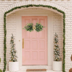 24" Floral Swag,Greenery Swag,Large Artificial Mixed Eucalyptus Leaves Swag,Handmade Front Door Twigs Leaves Greenery Decorative Swag,Spring Floral Swag for Wedding Arch Party Wall Home Garden Decor