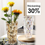 CEMABT 9.5inch 3.4 lb Glass Vases for Flowers Unbreakable Thickened Morden vase for Tables Centerpieces,Colorful,Vintage and Clear Rose Large Flower vases for Bouquet Unique Gifts（Colorful）