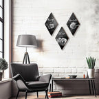 ZINYAZHE 3 Pcs Black White Rose Bathroom Wall Decor Black And White Decor Flower Wooden Inspirational Wall Art with Accept Let Go Have Faith Grey Sign for Living Room Bedroom(White Rose 12 x 7")