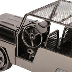 Alomejor Handcrafted Iron Car Figurine, Antique Vintage Metal Vehicle Model Home Decor with Exquisite Metal Craftsmanship, for Living Room TV Cabinet Wine Cooler Display (Silver)