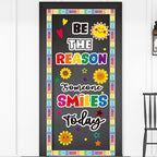 Classroom Bulletin Board Decoration Set Welcome Banner Wall Door Decor Colorful Classroom Decorations for Kindergarten Preschool Elementary Middle School(Be The Reason Someone Smile Today)