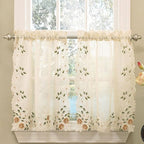 Sweet Home Collection Kitchen Window Tier, Swag, or Valance Curtain Treatment in Stylish and Unique Patterns and Designs for All Home Décor, 24", Rosemary Linen