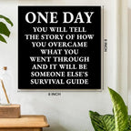 Inspirational Quotes Wall Art Decor, Black Office Decor for Men, Motivational Success Canvas Painting Positive Affirmations Posters Artwork for Home Office (8 X 8 Inches, Framed)