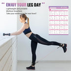 Ankle Resistance Bands with Cuffs, Ankle Bands for Working Out, Kickbacks Hip, Leg Glute Exercise Equipment with Training Poster, Resistance Workout Equipment for Women