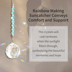 Sympathy Gifts for Loss of Loved One, Crystal Sun Catcher Rainbow Maker, Unique Condolence Memorial for Loss of Mom Dad Dog, Ideal Grief Bereavement Miscarriage Gifts (Light Blue)