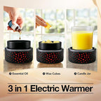 VICTORIA AROMA Cearmic Wax Melt Warmer - 7 Colors Changing LED Light Candle Wax Warmer for Scented Wax, Electric Fragrance Wax Melter for Home, Office, Bedroom Decor, and Gifts