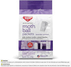 Enoz Moth-Tek Packets, Kills Clothes Moths and Carpet Beetles, Resealable Bag, Single Use Packets, Lavender Scent, 12 oz, Pack of 6