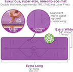 NOLAVA Yoga Mats & Complete Sets - TPE, Non-Slip - Includes Mat, Blocks, Strap, & More (6pc or 7pc Sets) - For Pilates, Yoga & Fitness
