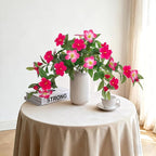 Artificial Hanging Faux Flowers for Outdoors Planters 2PCS Fake Flowers Silk Hibiscus Flowers for Outside Outdoor Faux Hanging Plants UV Resistant Spring Home Front Porch Decoration