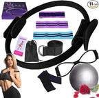 Pilates Essentials Kit for Women, 2025 New Better Me Pilates Kit for Core Strength, Stretching & Toning, 25cm Figure 8 Resistance Band Yoga Bands for Gym Workout