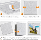 MaxGear Large Cork Board for Wall 48" x 36" Light Gray Bulletin Board, 12 Pack Felt Wall Tiles with Pushpins, Cork Boards for Office Pin Board Tack Board for Photo Meno Decor