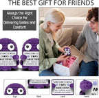 Mini Octopus Emotional Support Crochet with Funny Card, Birthday Gifts for Friends Besties Colleague Purple Octopus Home Office Desk Decor