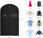 Univivi 10 Pack Suit Bags Garment Bag for Men Storage, 40-Inch Suit Bags for Closet Storage with Clear Window and ID Card Holder for Suit Jacket, Skirt, Shirt and Coat