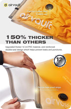 AirVault Vacuum Storage Bags for Travel & Home - Space Saver Compression Packing Bags Set for Clothes, Blankets & Seasonal Storage, Small (4), Medium (8), Large (8) (Orange,20-Pack Combo)