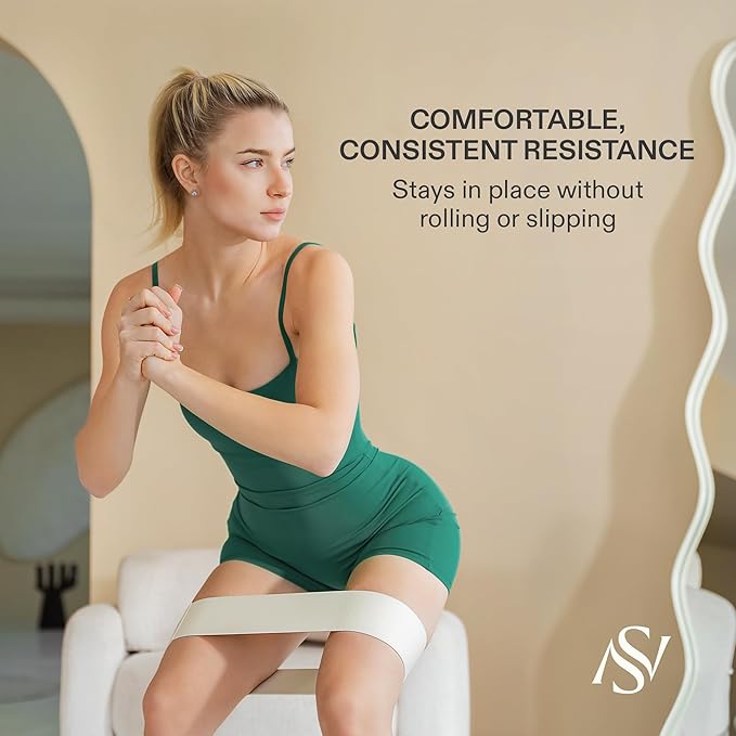 Premium Loop Resistance Bands Set - Non Slip Fabric Booty Bands for Glutes & Legs (Light, Medium, Heavy) | Hip Bands for Pilates, Strength Training & Home Workouts