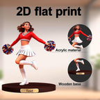 Personalized Cheerleading Team 3D Cartoon Photo Style Desktop Decoration,Cartoon Figurine From Cheerleader'S Photo,Office And Bedside Table Decoration For Fitness Dance Enthusiasts (Cheerleader cartoon)