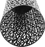 BEIJIALY Metal Umbrella Holder, Umbrella Stand Rack for Entryway, Metal Hollowed Freestanding Round Umbrella Holder Organizer Bin for Home Hotel Office Decor(Black Large)