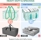 BALEINE 2-Pack Oversized Moving Bags with Reinforced Handles, Heavy-Duty Storage Tote for Clothes, Moving Supplies (Spring Stroll, 2-Pack)