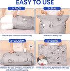 Heavy Duty Space Saver Vacuum Storage Bags with Pump & Smart Storage App, Reusable Oxford Fabric Vacuum Seal Bags for Bedding, Clothing, Blankets, Comforters & Travel Luggage(12 Pack)