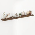Acovy 72 Inch Floating Shelves, 3D Textured Wood Grain, 72"x9.25"x1.5" Inch Deep Floating Shelves for Wall, Wooden Shelves for Bathroom, Bedroom, Living Room, Brown, 1 Piece
