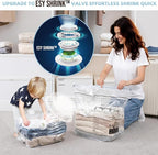 Cube Vacuum Storage Bags, 8 Pack Medium Size (25x19x11 inch), Vacuum Seal Bags for Clothing, Compression Packing for Clothes, Blankets, Baby Clothes, No Pump Needed