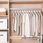 Amazon Basics Durable Wooden Clothes Hangers,White,(Pack of 80)