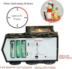 Wondise Lighted Christmas Snow Globes Musical Lantern with Timer, Battery Operated and USB Powered Spinning Water and Swirling Glitter Holiday Decoration