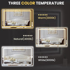 LOAAO 80"X40" LED Mirror for Bathroom, Lighted Bathroom Mirror with Lights, Anti-Fog, Dimmable, Memory Function, Clear Reflection