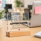 Thank You & Appreciation Gifts Bulk for Coworkers, Friends, Women and Men, Inspirational Gift Ideas, Motivational Desk Decor for Office Home, 4 x 4 Inches, Set of 4