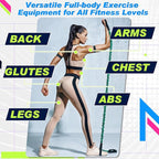Leyndo 5 Pcs Exercise Resistance Bands with Handles Physical Resistance Tube Workout Bands with Door Anchor for Men Women Muscle Toning Strength Training