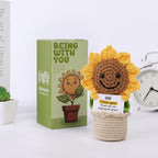 Valentines Gifts Handmade Crochet Flowers Sunflower, Emotional Positive Support Crochet, Crochet Toy Doll, Cute Christmas, Mothers Day, Birthday Gifts for Moms, Home Decor