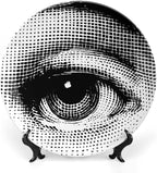 Lina Cavalieri Plate, Wall Decorative Plate, Mysterious Face Plate Wall Hanging Decoration,Including Bracket and Special Spring Hook, 8inch, Style5