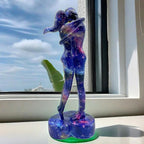 10.5 Inch Couple Sweethearts Lover Hug Kissing Statue Figurine Sculpture Resin Collectible Gifts for Office Home Decor Desk Accessories Decoration Figurines (Multicolor)