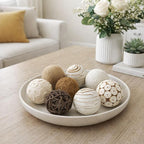 8pcs Decorative Balls for Centerpiece Bowls Filler Decor Orbs Spheres, 2 Inch Rattan Balls for Party Wedding Table Ornaments Decorative House Crafts Hanging DIY Accessories