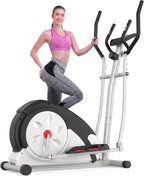 ANCHEER Elliptical Exercise Machine, Elliptical Trainer for Home Gym, Exercise Equipment 500Lbs Max Weight,Ultra-Silent Elliptical Machine, with Pulse Rate Grips&Smooth Resistance Levels