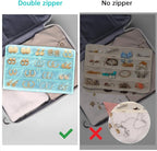 FOREGOER Hanging Jewelry Organizer with 88 Zippered Pockets, Dustproof Foldable for Travel, Accessories Organizer for Holding Jewelries Earring Organizers and Storage (Blue)