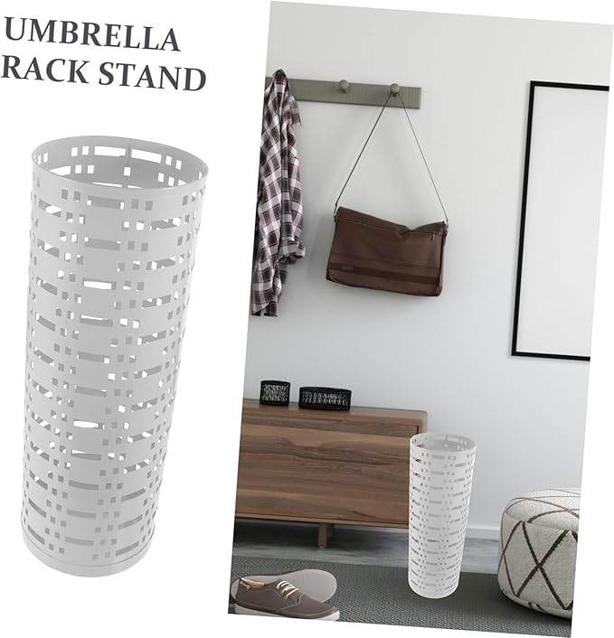 MAGICLULU Convenient Iron Umbrella Stand for Entryway Storage Rack for Folding Umbrellas Water Retention Base Stylish Organizer for Home Office Decor